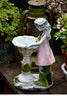 Bird Bath Flower Fairy Solar Figurine