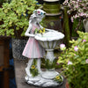 Bird Bath Flower Fairy Solar Figurine