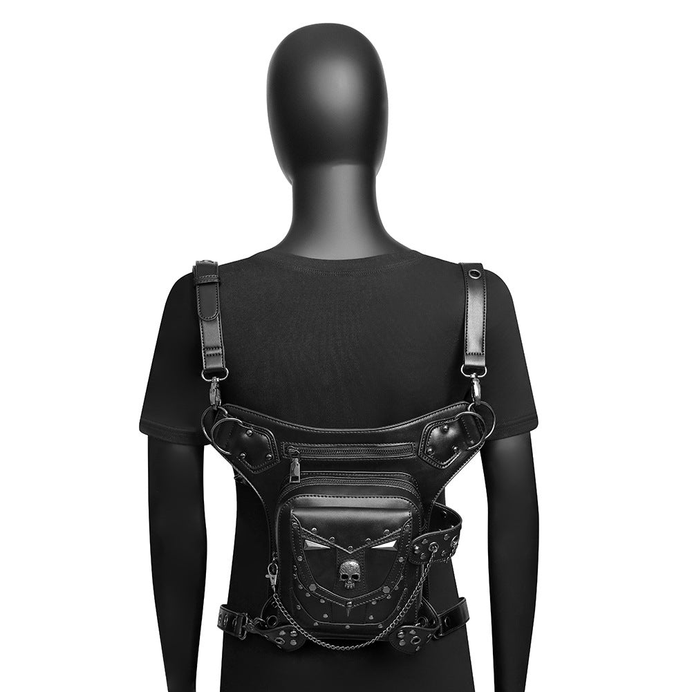 Punk Skull Chain Satchel Bag