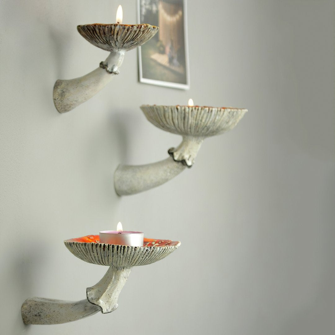 Mushroom Wall Rack Creative Shelf Decorations