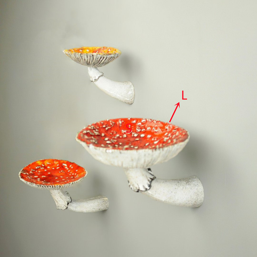 Mushroom Wall Rack Creative Shelf Decorations