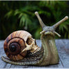 SNUGLUS Snail & Skull  Spooky Garden Figurine