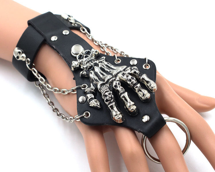 LADY GRIM  Finger Skull Claw Bracelet