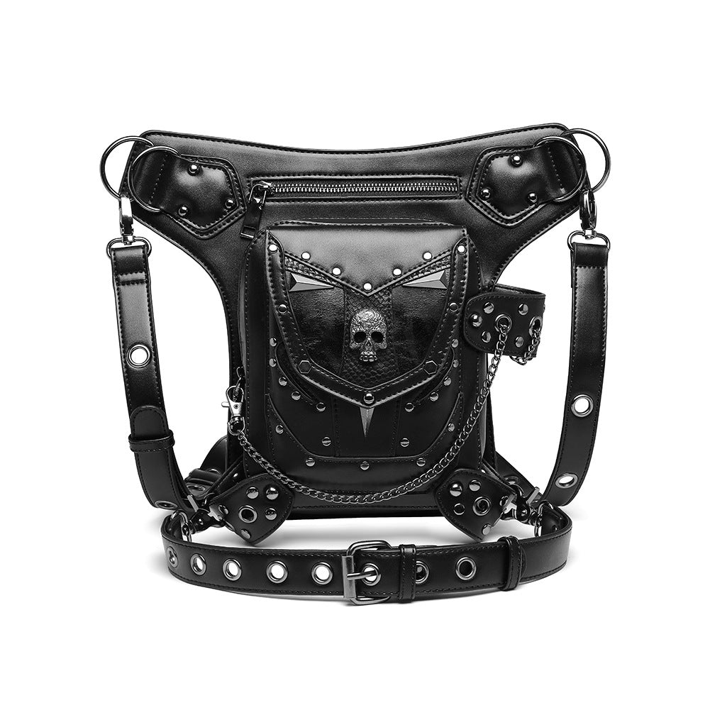 Punk Skull Chain Satchel Bag